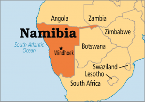 Map of Namibia