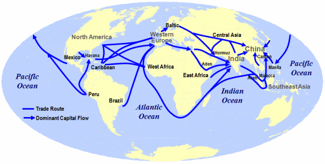 Карта морские торговые пути